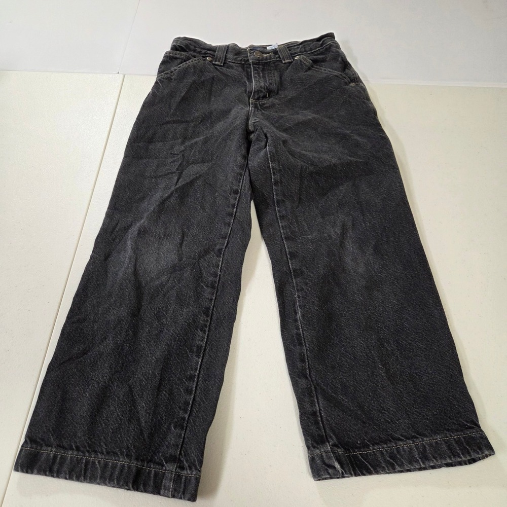 Greendog Boys Black Carpenter Jeans Size 8R Faded Workwear Denim Skater Pants